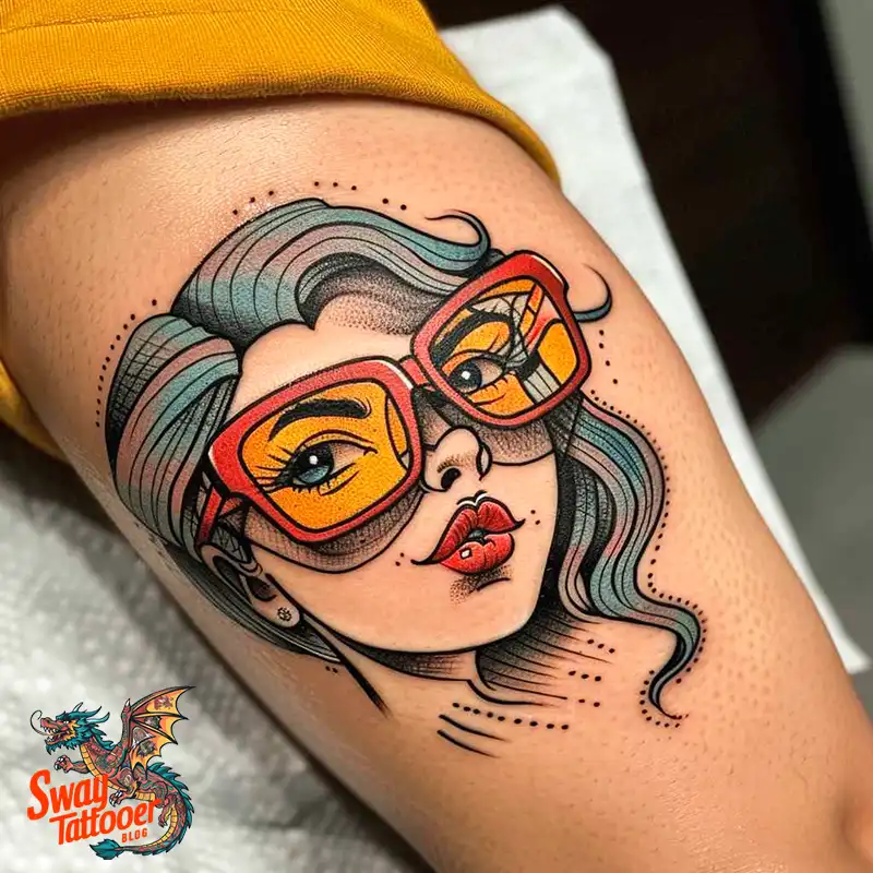 80 Glasses Tattoo Designs: Meaning, Art styles, and More 22 Glasses Tattoo Designs