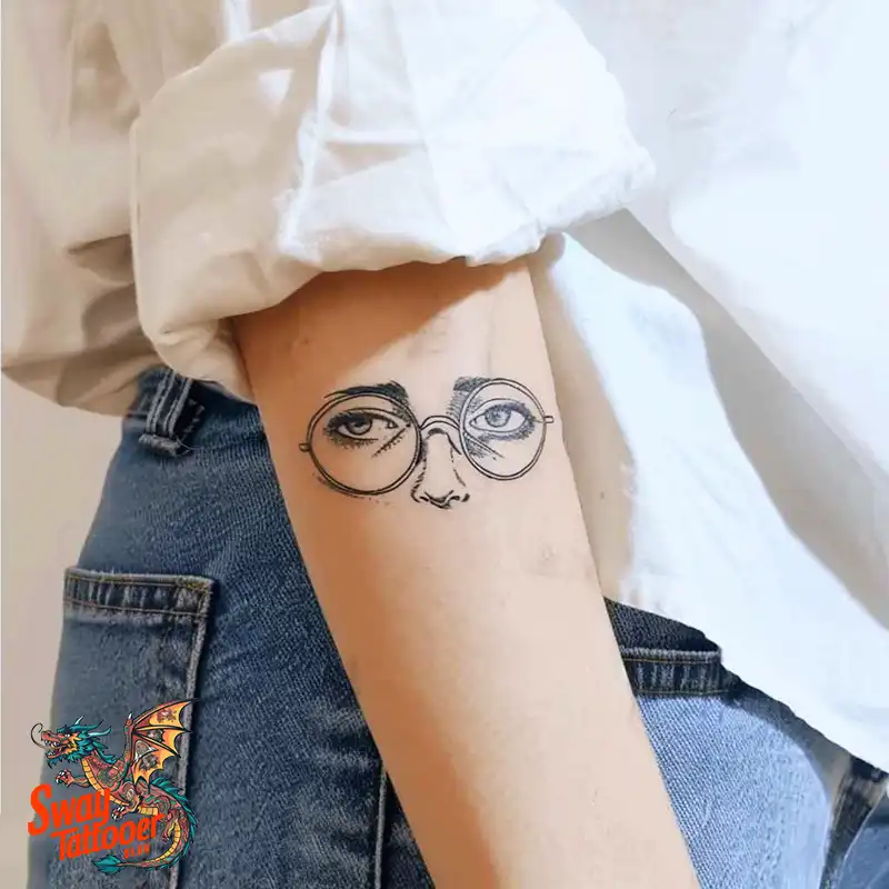 80 Glasses Tattoo Designs: Meaning, Art styles, and More 9 Glasses Tattoo Designs