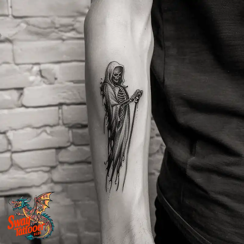 100 Grim Reaper Tattoo Designs: Meaning, Designs & Care 84 grim reaper13