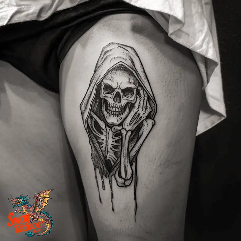 100 Grim Reaper Tattoo Designs: Meaning, Designs & Care 85 grim reaper14