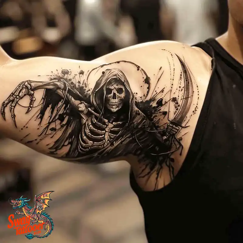 100 Grim Reaper Tattoo Designs: Meaning, Designs & Care 80 grim reaper19
