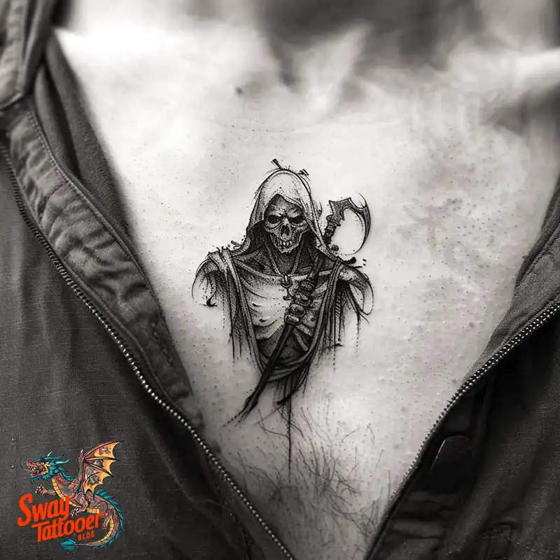 100 Grim Reaper Tattoo Designs: Meaning, Designs & Care 76 grim reaper23