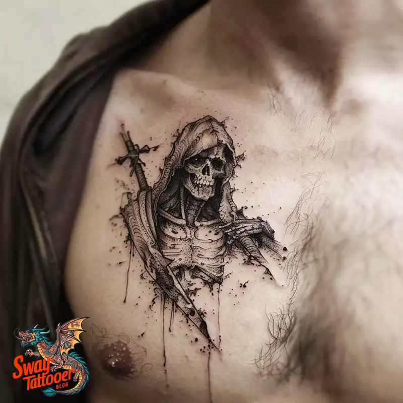 100 Grim Reaper Tattoo Designs: Meaning, Designs & Care 75 grim reaper24