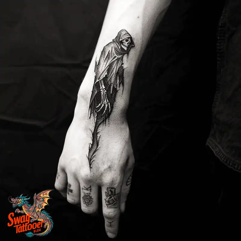 100 Grim Reaper Tattoo Designs: Meaning, Designs & Care 71 grim reaper28