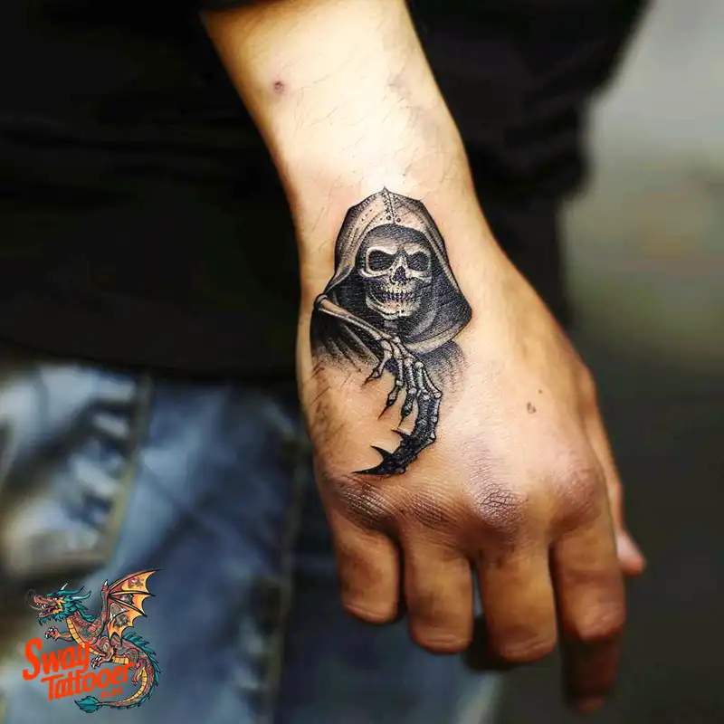 100 Grim Reaper Tattoo Designs: Meaning, Designs & Care 69 grim reaper30