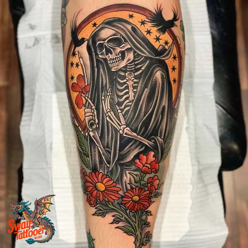 100 Grim Reaper Tattoo Designs: Meaning, Designs & Care 65 grim reaper34