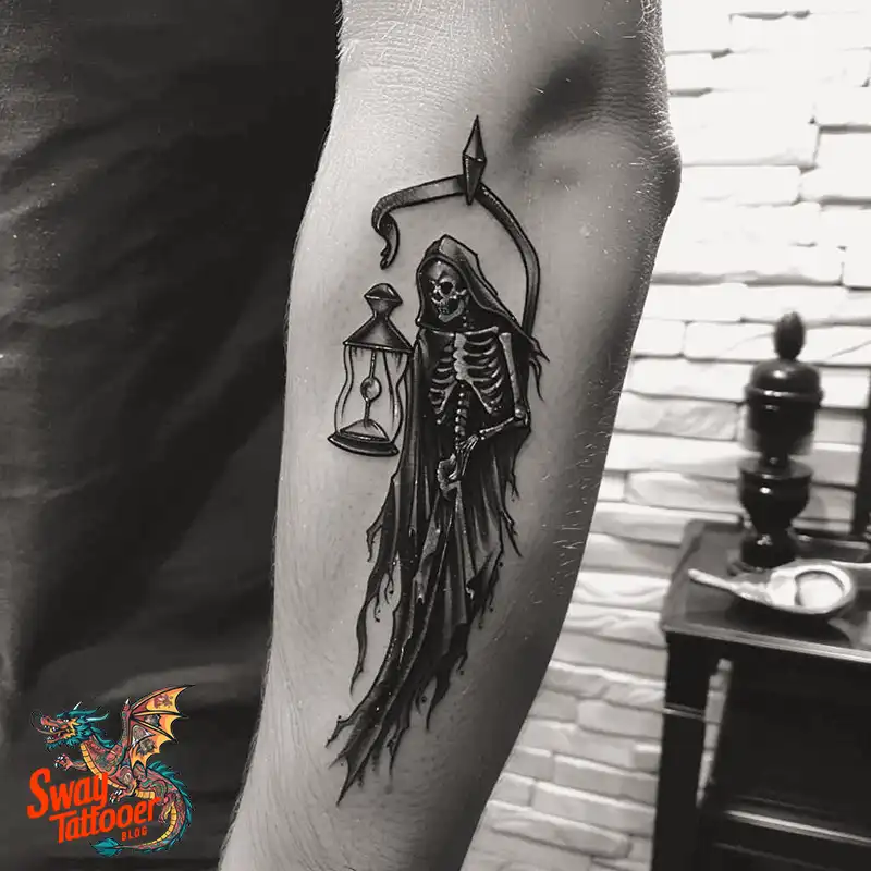 100 Grim Reaper Tattoo Designs: Meaning, Designs & Care 95 grim reaper4
