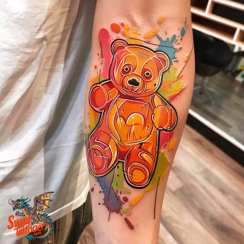 100 Gummy Bear Tattoo Designs: Meaning, Style and Aftercare 92 gummy bear 1