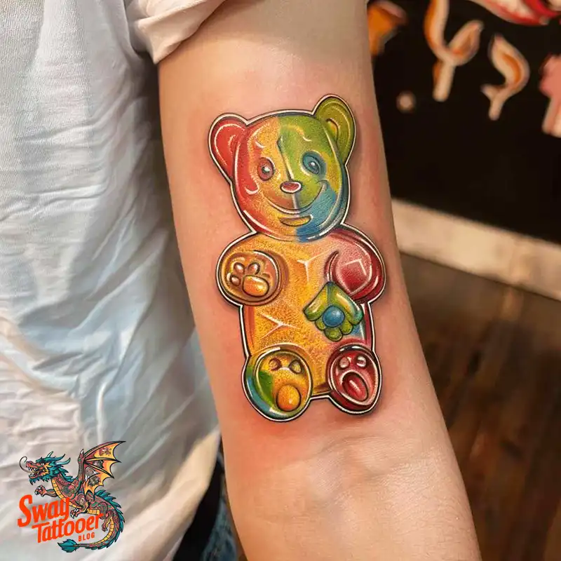 100 Gummy Bear Tattoo Designs: Meaning, Style and Aftercare 93 gummy bear1