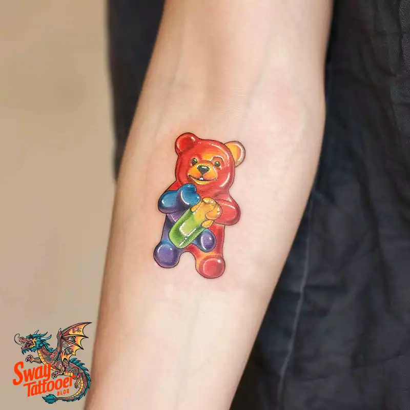 100 Gummy Bear Tattoo Designs: Meaning, Style and Aftercare 83 gummy bear10