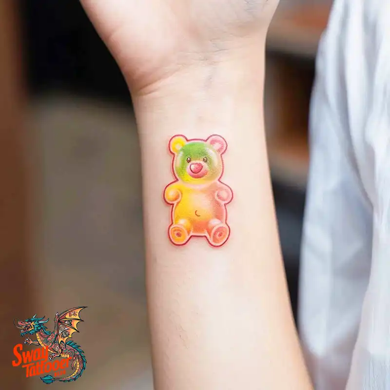 100 Gummy Bear Tattoo Designs: Meaning, Style and Aftercare 81 gummy bear12