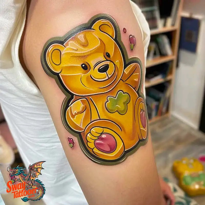 100 Gummy Bear Tattoo Designs: Meaning, Style and Aftercare 80 gummy bear13