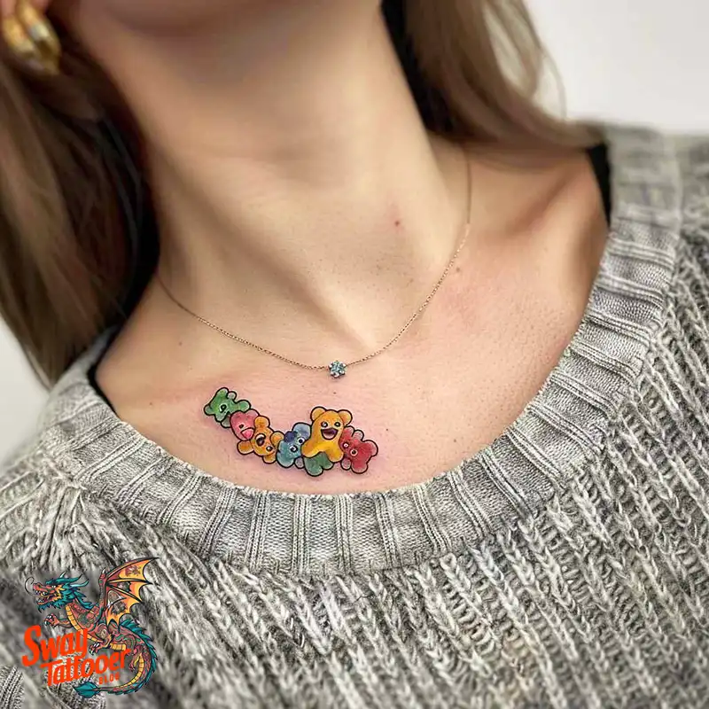 100 Gummy Bear Tattoo Designs: Meaning, Style and Aftercare 68 gummy bear25