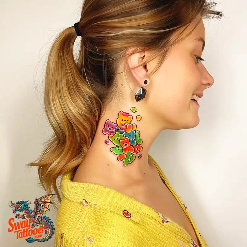 100 Gummy Bear Tattoo Designs: Meaning, Style and Aftercare 64 gummy bear30