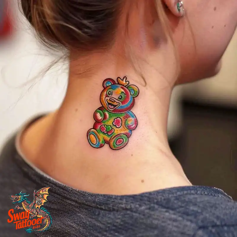 100 Gummy Bear Tattoo Designs: Meaning, Style and Aftercare 87 gummy bear6