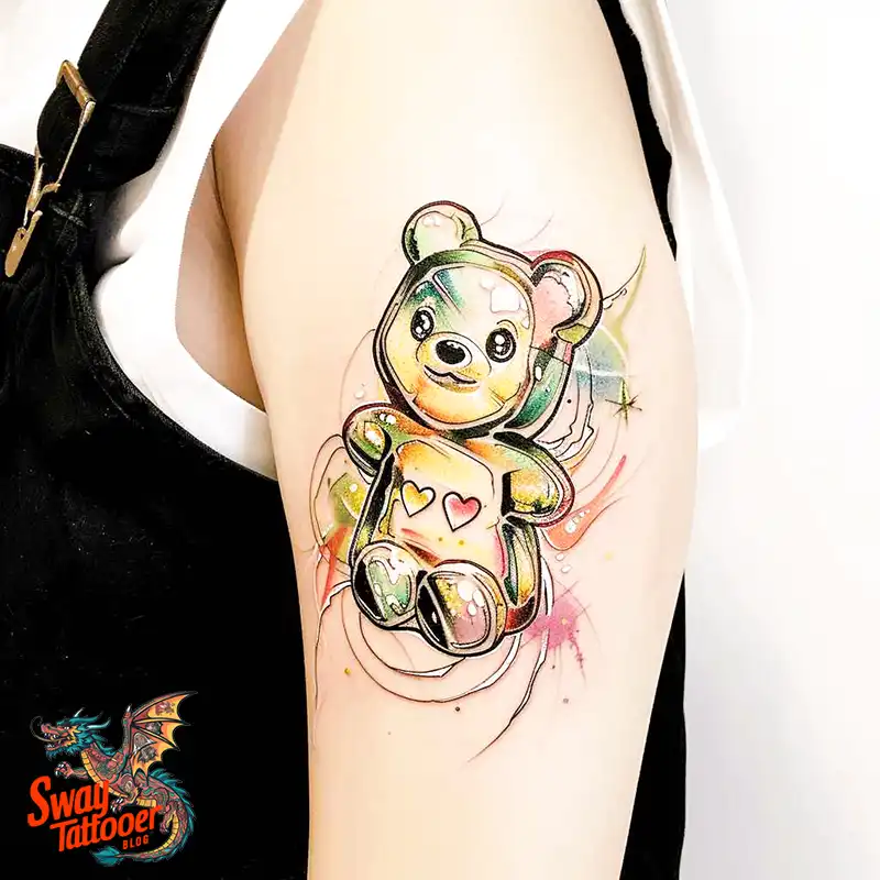 100 Gummy Bear Tattoo Designs: Meaning, Style and Aftercare 32 Gummy Bear Tattoo