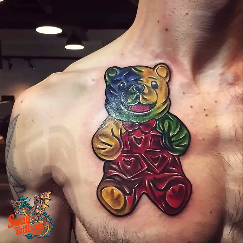 100 Gummy Bear Tattoo Designs: Meaning, Style and Aftercare 86 gummy bear7