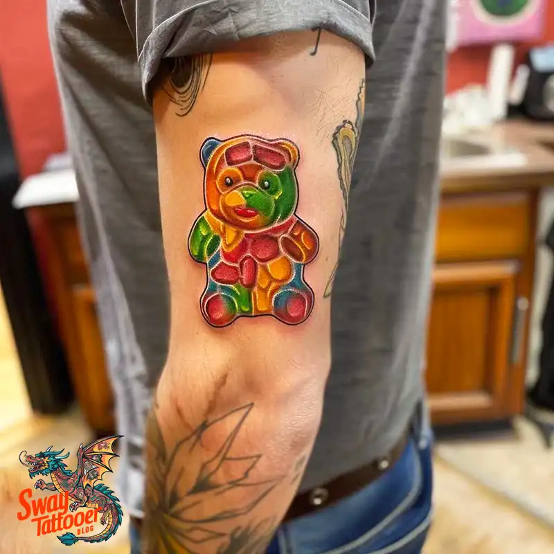 100 Gummy Bear Tattoo Designs: Meaning, Style and Aftercare 85 gummy bear8