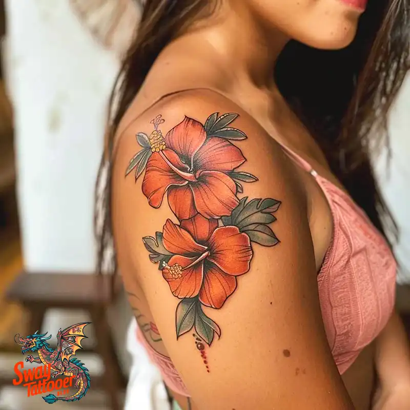 Hibiscus Flower Tattoo Design