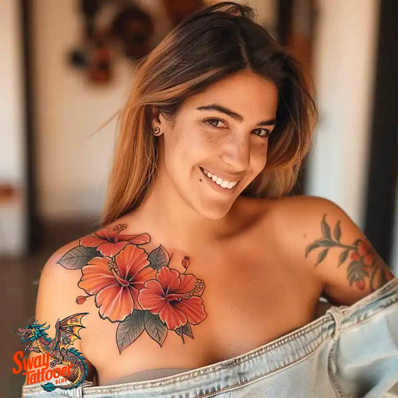 Hibiscus Flower Tattoo Design