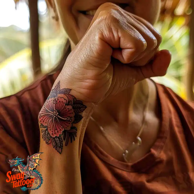Hibiscus Flower Tattoo Design
