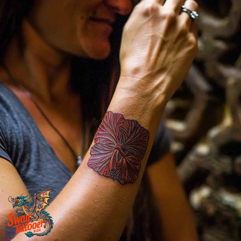 Hibiscus Flower Tattoo Design