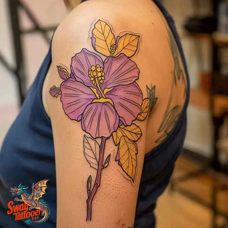 Hibiscus Flower Tattoo Design