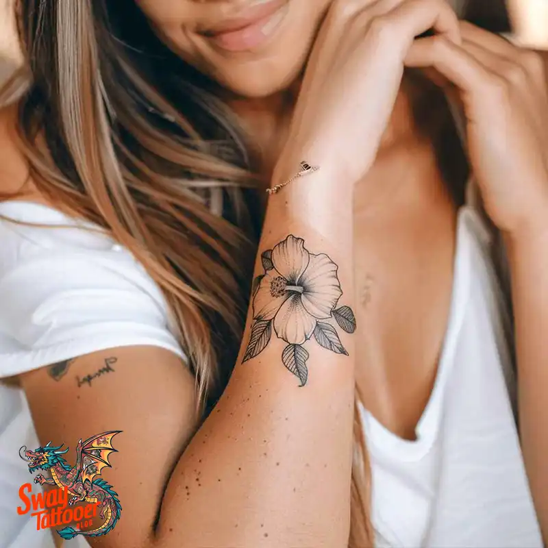 Hibiscus Flower Tattoo Design