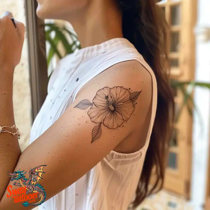 Hibiscus Flower Tattoo Design