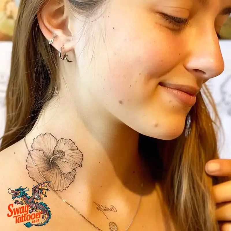 Hibiscus Flower Tattoo Design