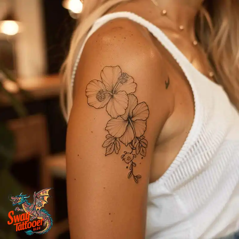 Hibiscus Flower Tattoo Design