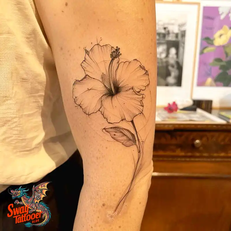 Hibiscus Flower Tattoo Design