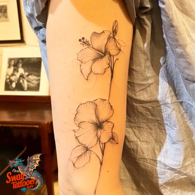 Hibiscus Flower Tattoo Design
