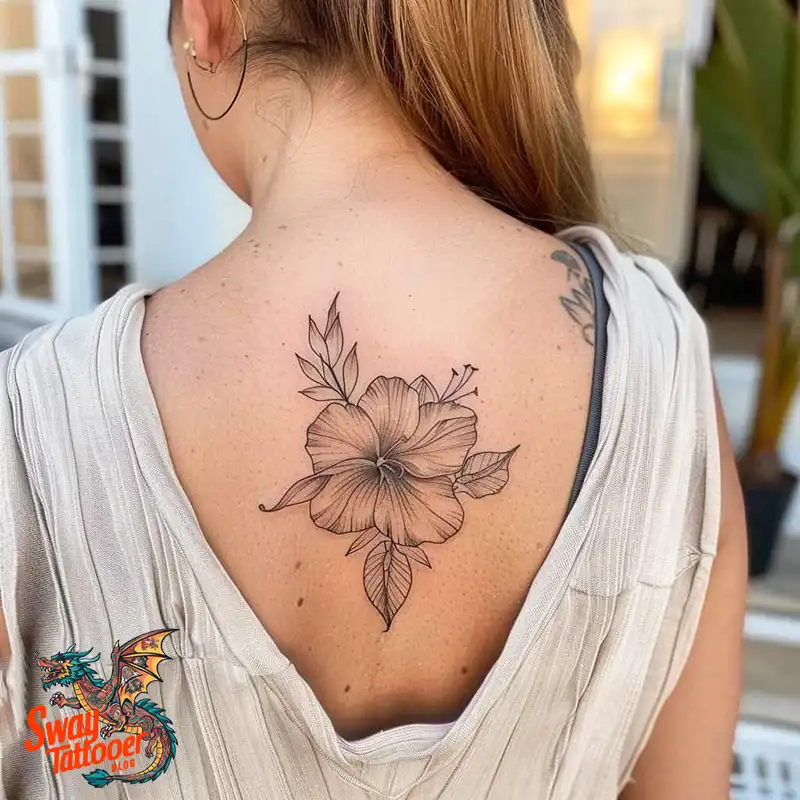 Hibiscus Flower Tattoo Design