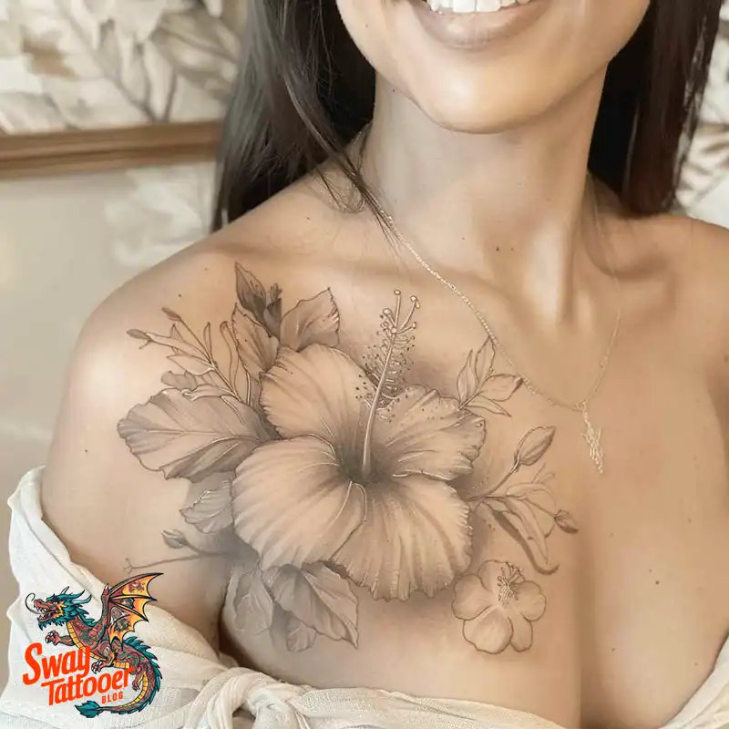 Hibiscus Flower Tattoo Design