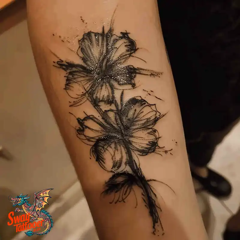 Hibiscus Flower Tattoo Design