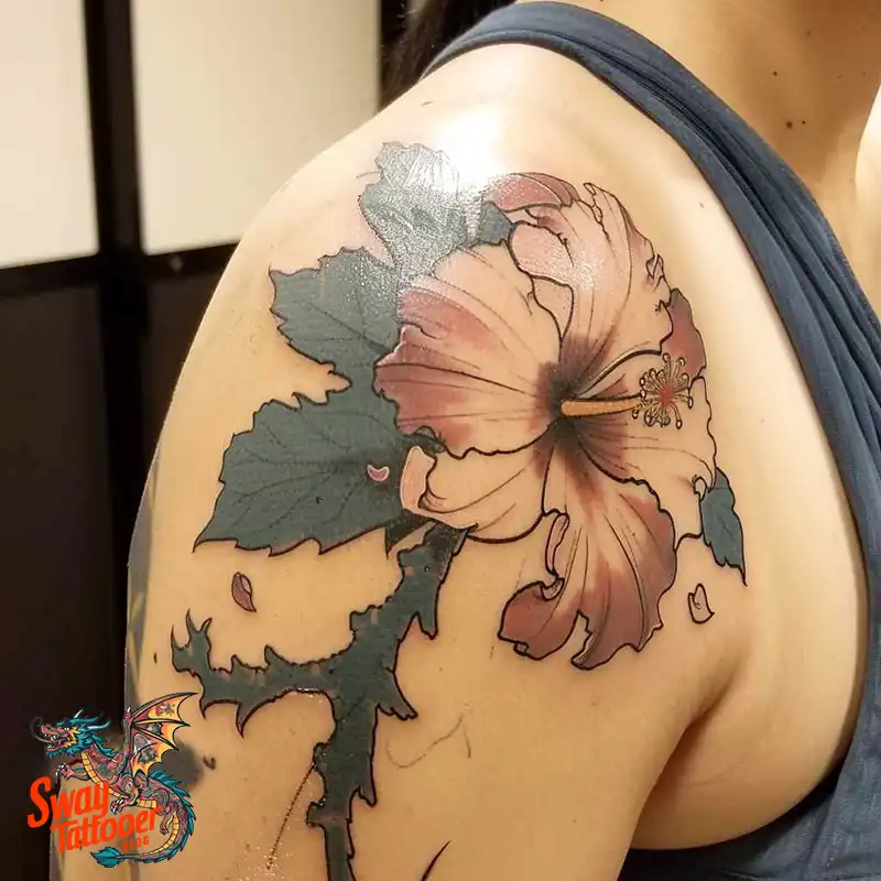 Hibiscus Flower Tattoo Design