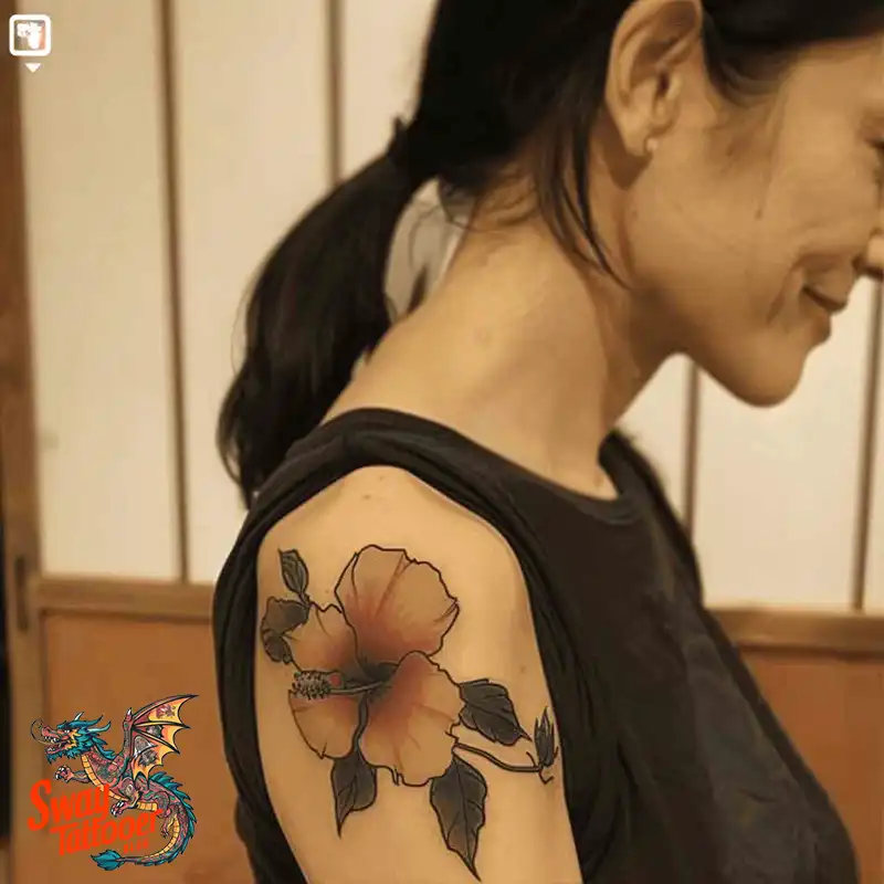 Hibiscus Flower Tattoo Design