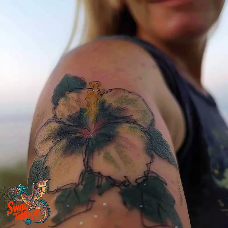 Hibiscus Flower Tattoo Design