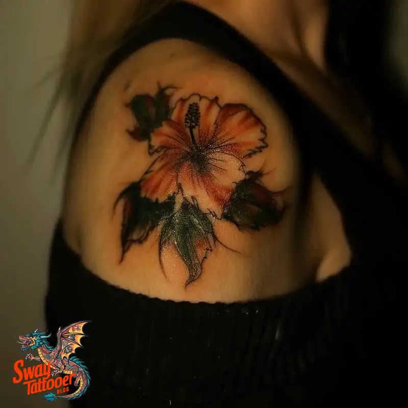 Hibiscus Flower Tattoo Design