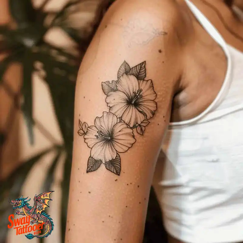 Hibiscus Flower Tattoo Design