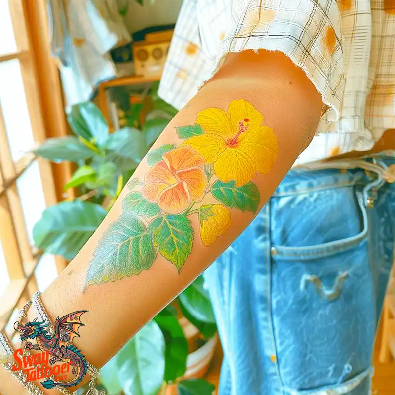 Hibiscus Flower Tattoo Design