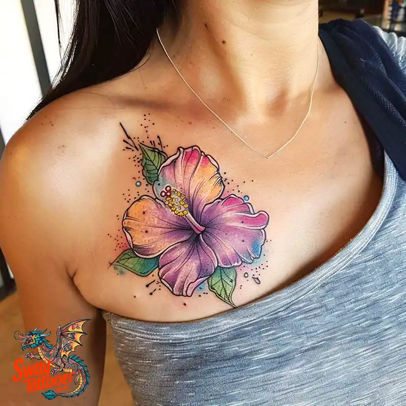 Hibiscus Flower Tattoo Design