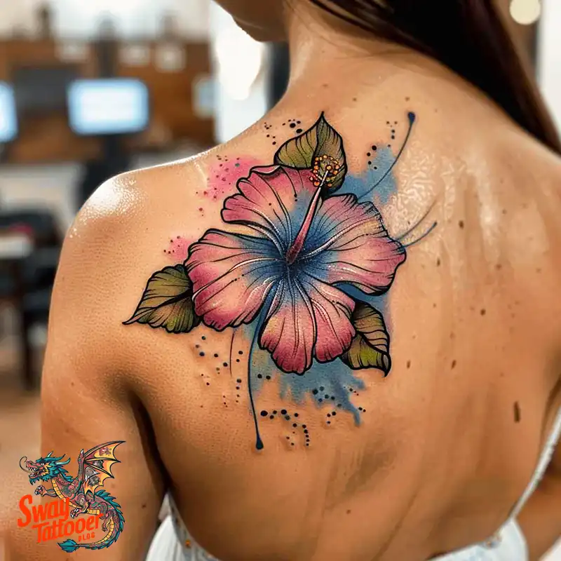 Hibiscus Flower Tattoo Design