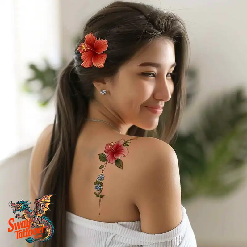 Hibiscus Flower Tattoo Design
