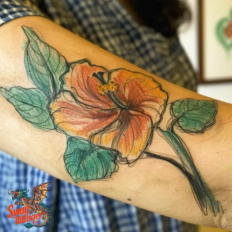 Hibiscus Flower Tattoo