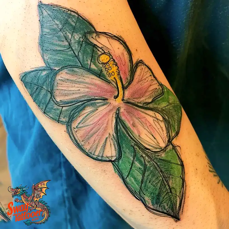 Hibiscus Flower Tattoo