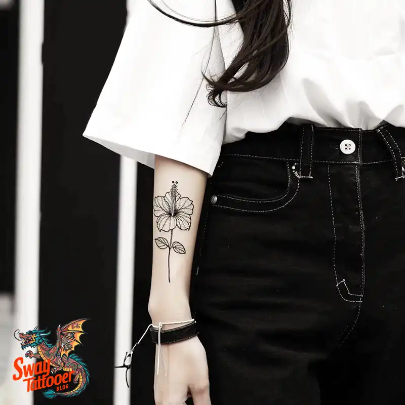 Hibiscus Flower Tattoo