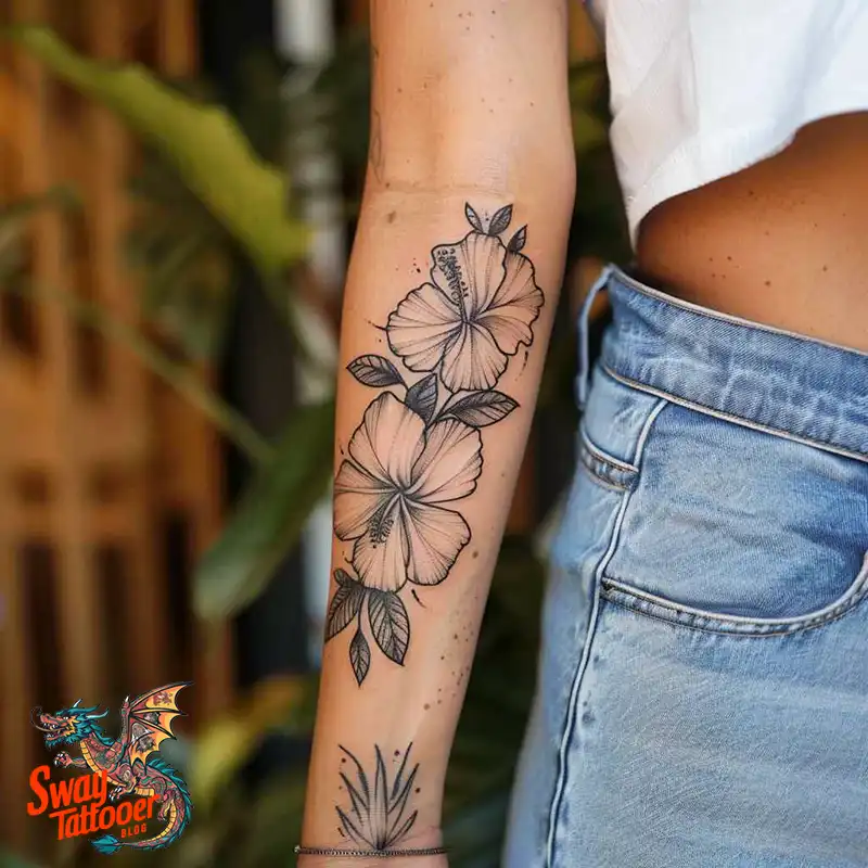Hibiscus Flower Tattoo