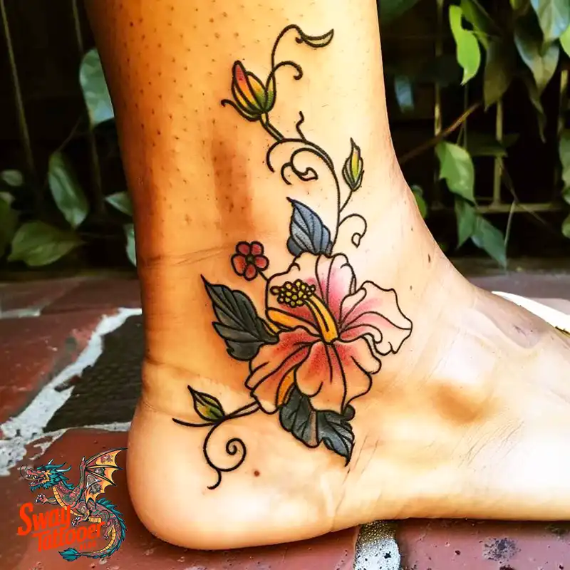 Hibiscus Flower Tattoo